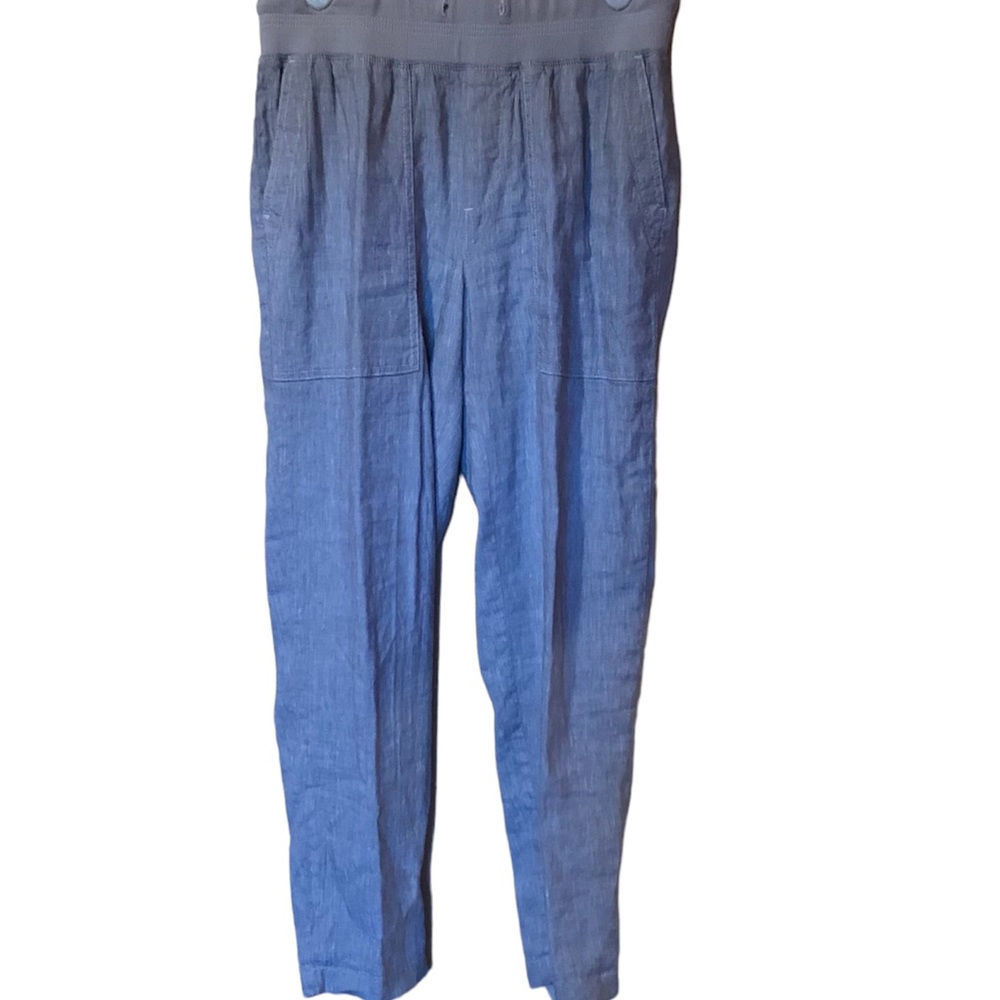 Lou & Grey linen blend pull on pants medium